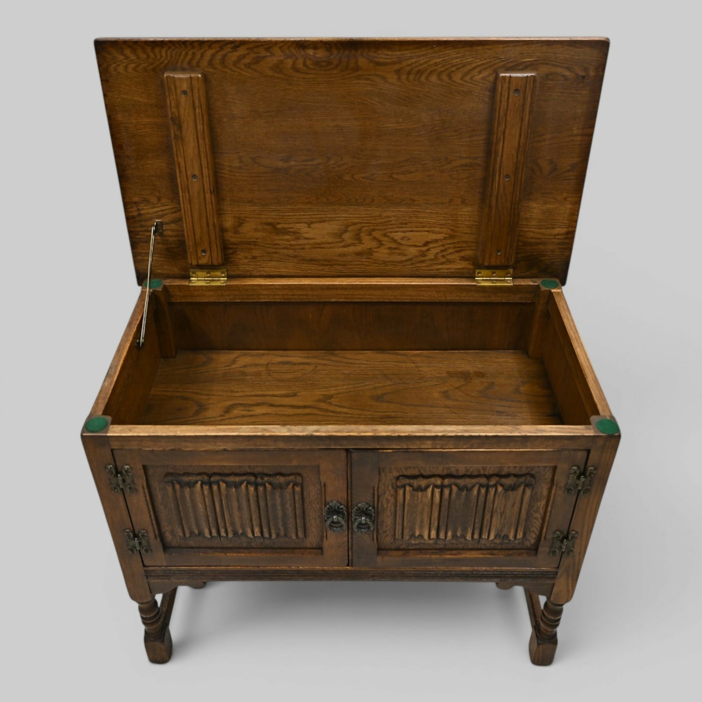 Old Charm Music Vinyl Record Player Cabinet Light Oak #1791 FREE UK Delivery