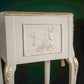 Pair of Cream French style Bedside drawers/nightstands with gold details