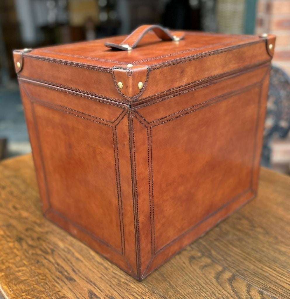 Quality Hand Crafted Vintage Style Leather Campaign Portable Drinks Picnic Bar