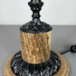 Table Lamp Vintage French Style Ceramic Brass Lamp with Shade LOT 5079