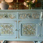 Vintage Farmhouse Sideboard/Large Carved Sideboard/Statement Piece