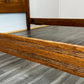 Bed Antique French Style Oak Double Bed Frame Carved Headboard LOT 2293