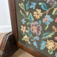 Vintage oak Framed Floral Tapestry Fire Screen