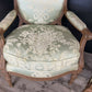 Generous Pair French Bergere Arm Chairs