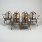 6 Ercol Windsor Bow Back Dining Chairs Fleur De Lis Carving FREE UK Delivery*