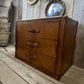English handmade vintage luxury leather drawer chest - London tan