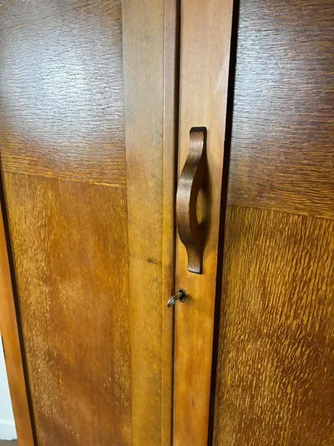 Vintage Oak Veneer Double Door Fitted Wardrobe
