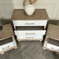 White Bedroom Furniture Set – Hand Painted Solid Wood Chest of Drawers & Bedside Tables – Vintage Matching Bedroom Set UK