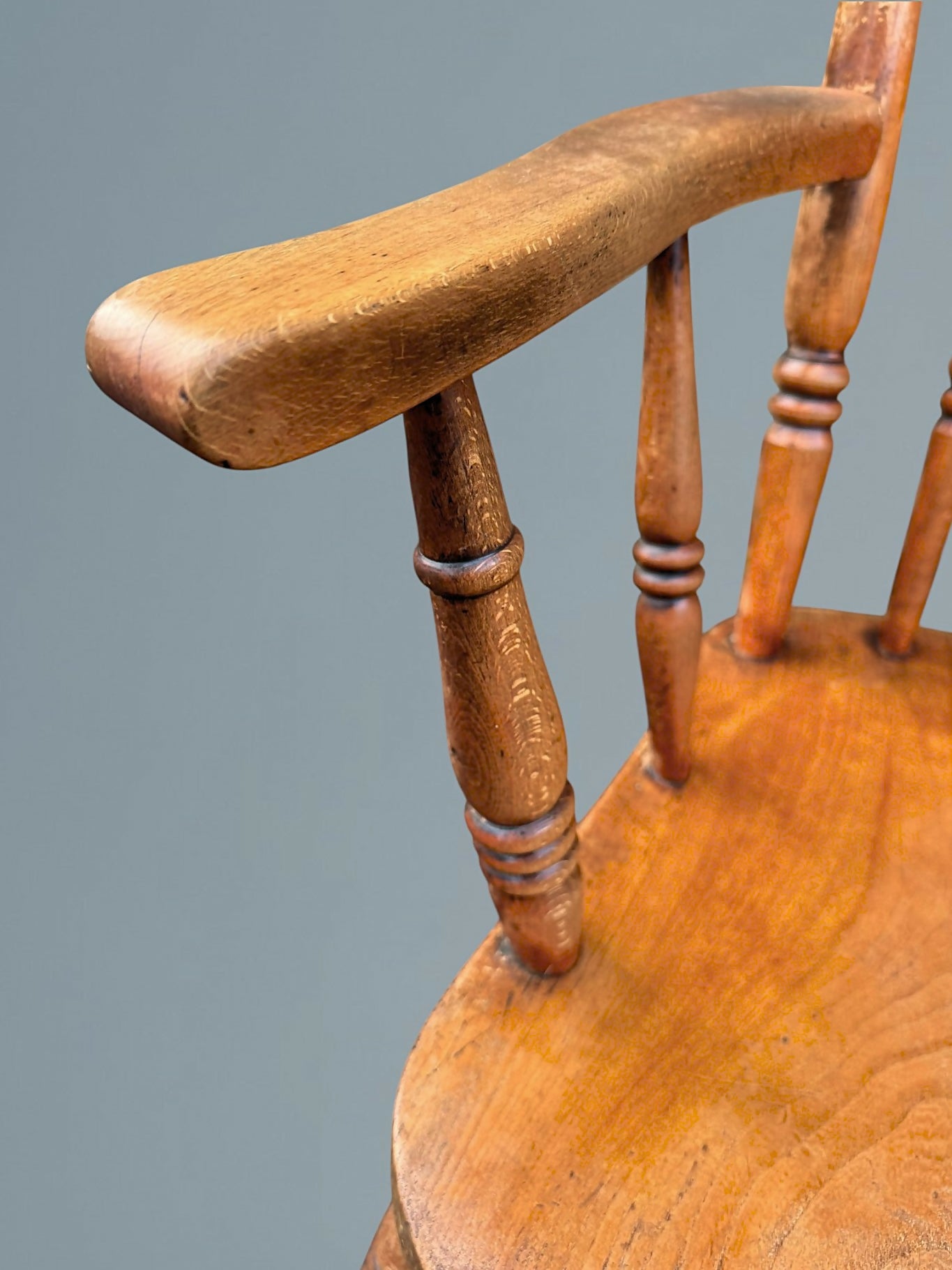 Antique English Windsor Armchair Stamped WMW