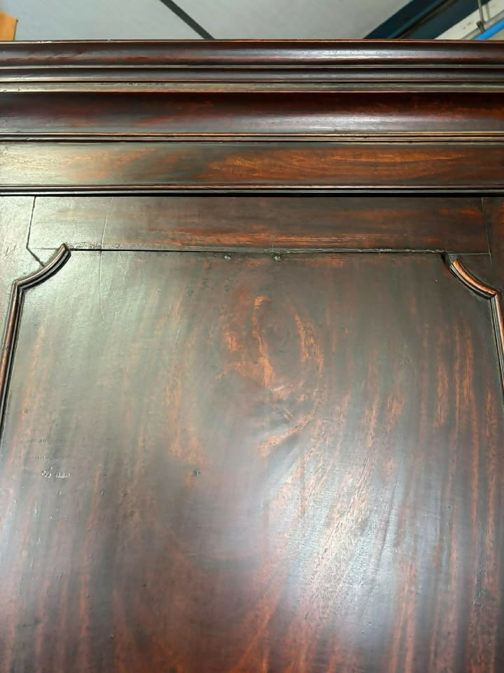 Georgian Mahogany Kneehole Bureau Bookcase