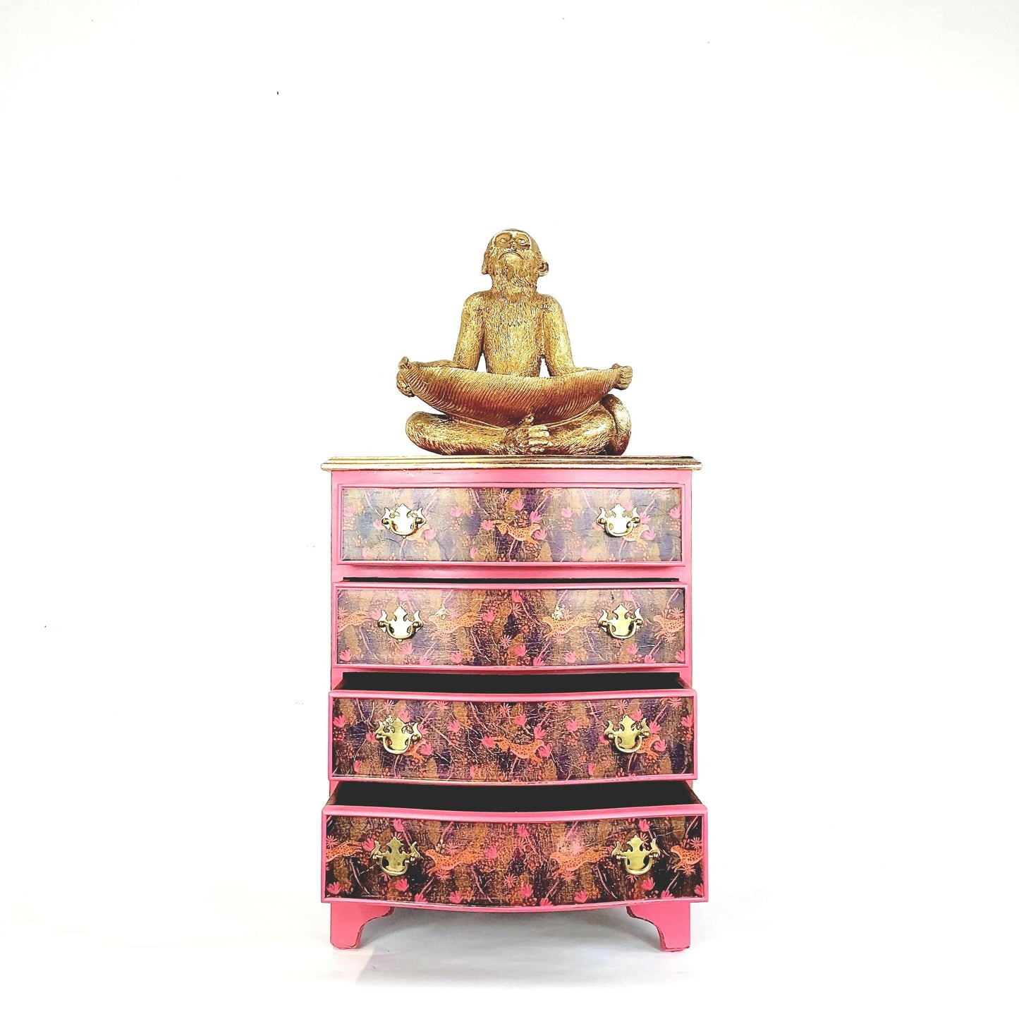 Beautiful pink hand painted chest of drawers