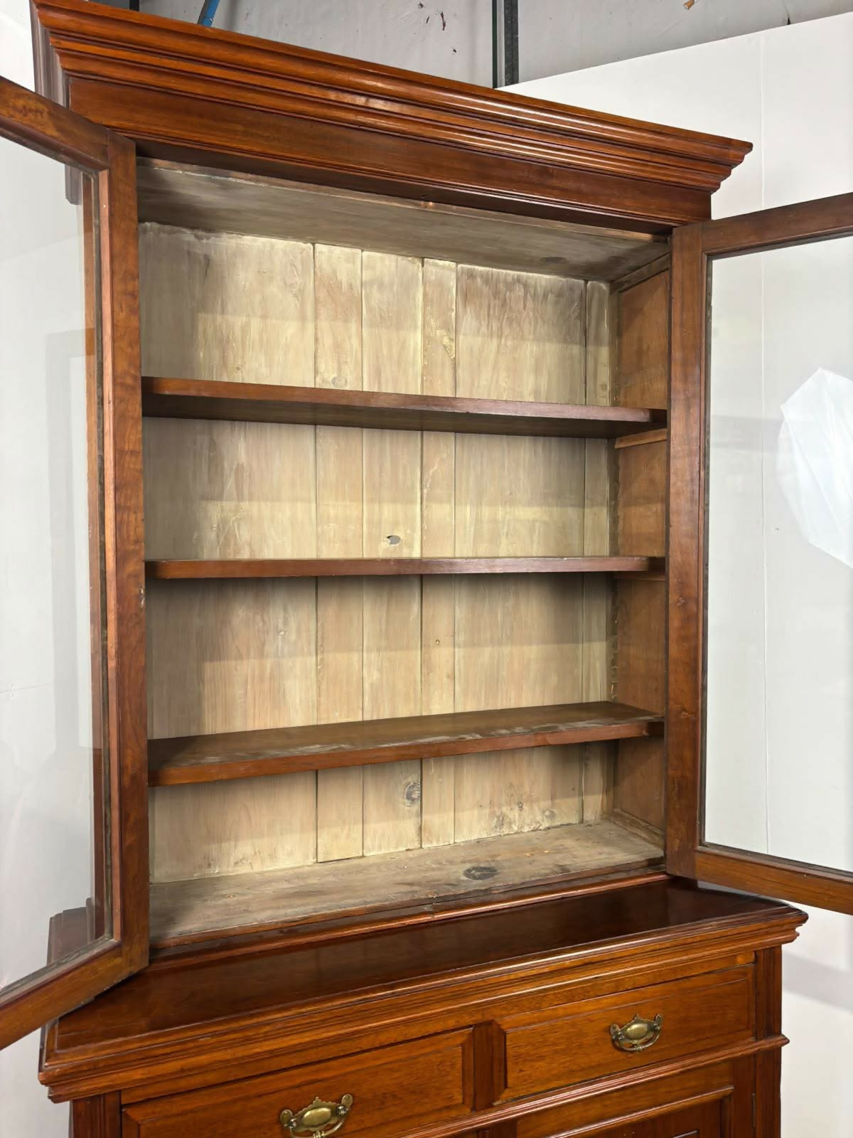 Edwardian Mahogany Glazed Bookcase