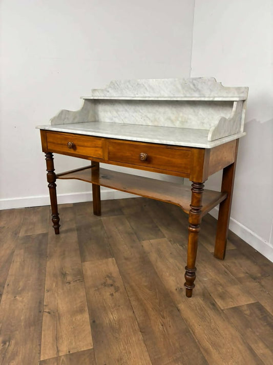 Victorian Mahogany Marble Topped Washstand