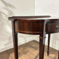 Reproduction Serpentine Front Two-Drawer Demi-Lune Side Table