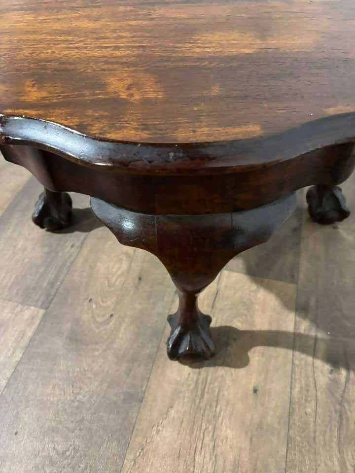 Vintage Mahogany Claw & Ball Coffee Table