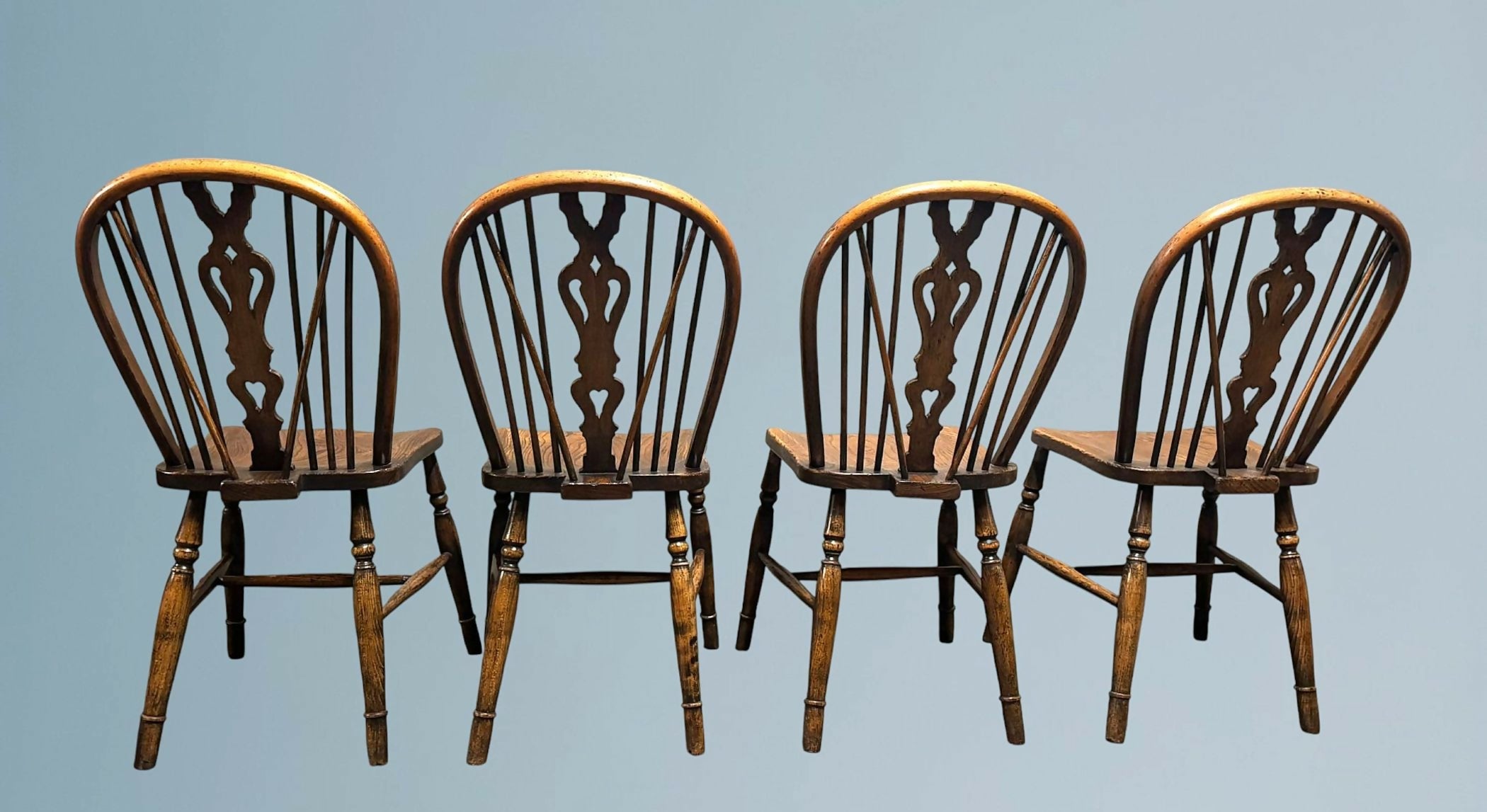 Set of Four Stick Back Windsor Chairs – Upcite