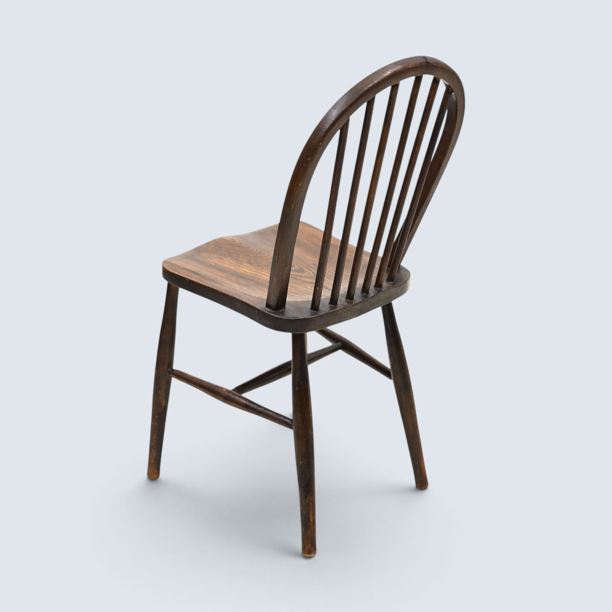 3 Antique Old Pub Style Kitchen Chairs Windsor Bow Back Elm Seats FREE Delivery*