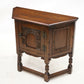 Old Charm Canted Table With Cupboard Finished In Tudor Brown FREE UK Delivery. SBR8978/1004D