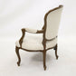 Vintage French Louis Philippe Style Armchair Cream Upholstery FREE UK Delivery