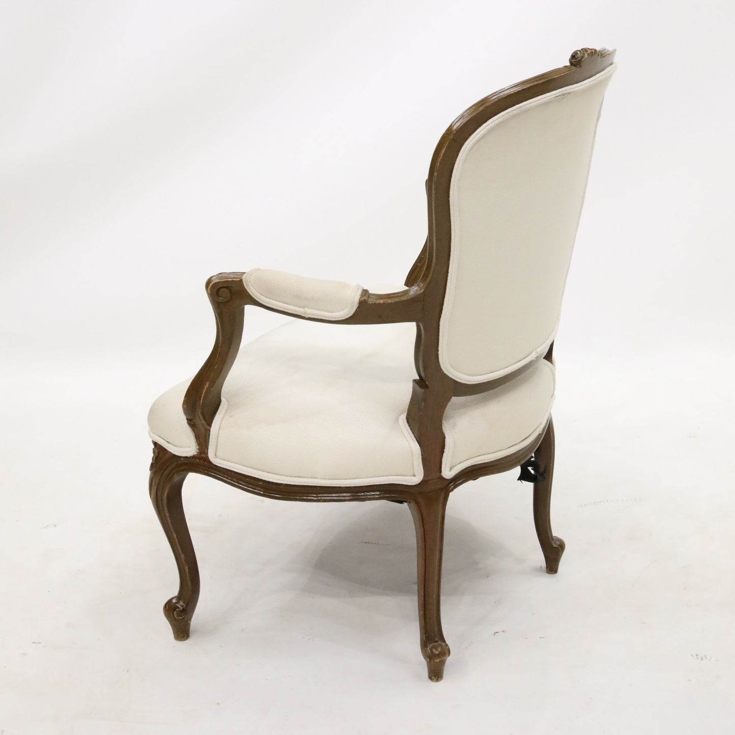 Vintage French Louis Philippe Style Armchair Cream Upholstery FREE UK Delivery