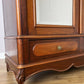 Wardrobe Antique French Style Walnut Mirrored Two Door Carved Armoire LOT 6538