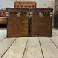 Handmade vintage storage trunks - luxury custom made - brown leather accent tables