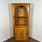 Solid Waxed Pine Barrel Back Corner Cupboard