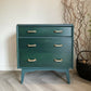 Mid Century Chest Of Drawers, Green and Teal