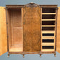 Carved Walnut and Maple Three Door Wardrobe Berick Furniture