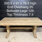 Good Quality Bleached Oak Farmhouse Dining Table