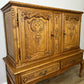 Cabinet Vintage French Louis XVI Oak Display Buffet Carved Sideboard LOT 6316
