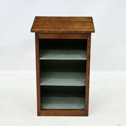 Vintage Oak bedside Cabinet 2 Shelves 62cm Tall Painted Inside FREE UK Delivery. SBR11096/2710E
