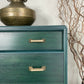 Mid Century Chest Of Drawers, Green and Teal