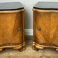 Pair of Bedside Tables Antique French Art Deco Marble Top Cabinets LOT 6351