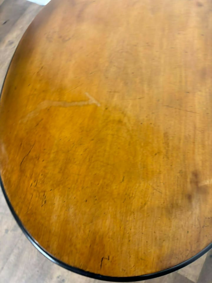 Victorian Mahogany Oval Tip Top Tripod Table (Top Secured in Fixed Position)