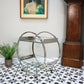 Art Deco Style Cocktail Drinks Savoy Trolley on Castors with Tempered Glass