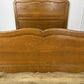 Bed Vintage French Louis XVI Oak Double Bed Frame Carved Headboard LOT 6380