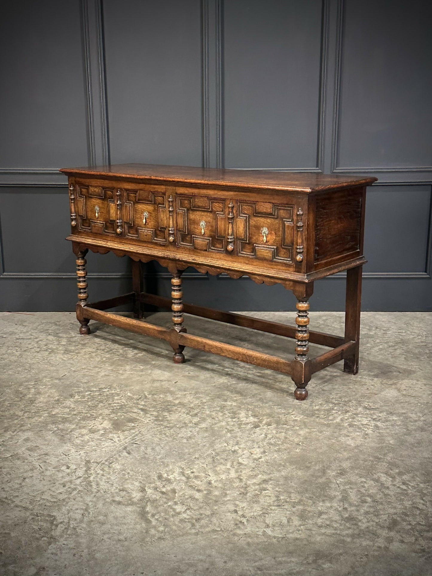 Antique Oak Carved Sideboard