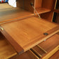 Nathan Wall Unit Display Cabinet in Teak, Glazed Doors 1980s Parker Knoll label
