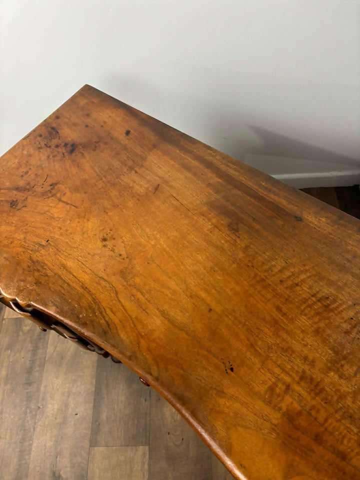 Art Deco Mahogany Serpentine Writing Desk