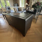 Ottoman. Vintage Camphor wood chest, handpainted. Black/gold
