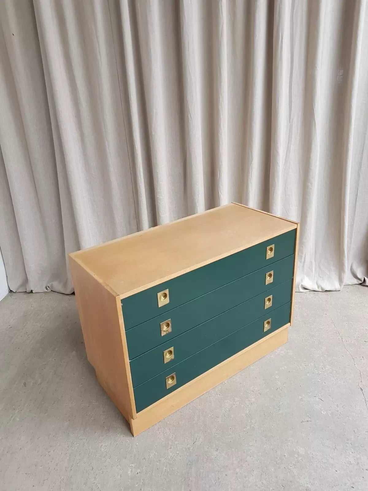 Vintage Mid Century Danish Oak Chest Of Drawers Scandinavian Style Retro R191