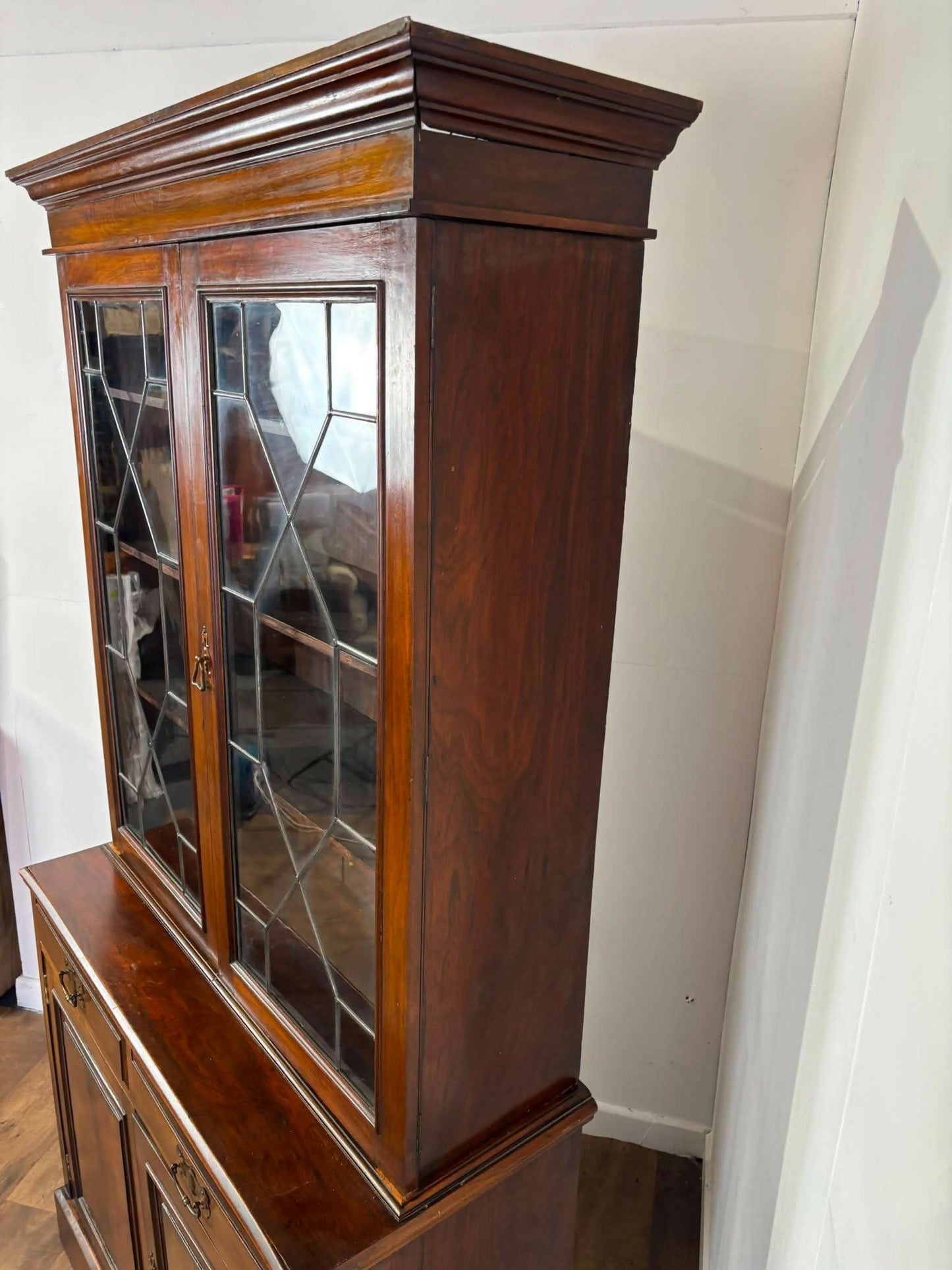 Edwardian Mahogany Astral Glazed Bookcase