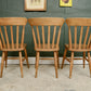 6 Rustic Farmhouse Dining Chairs - Beech - Etak Riahc