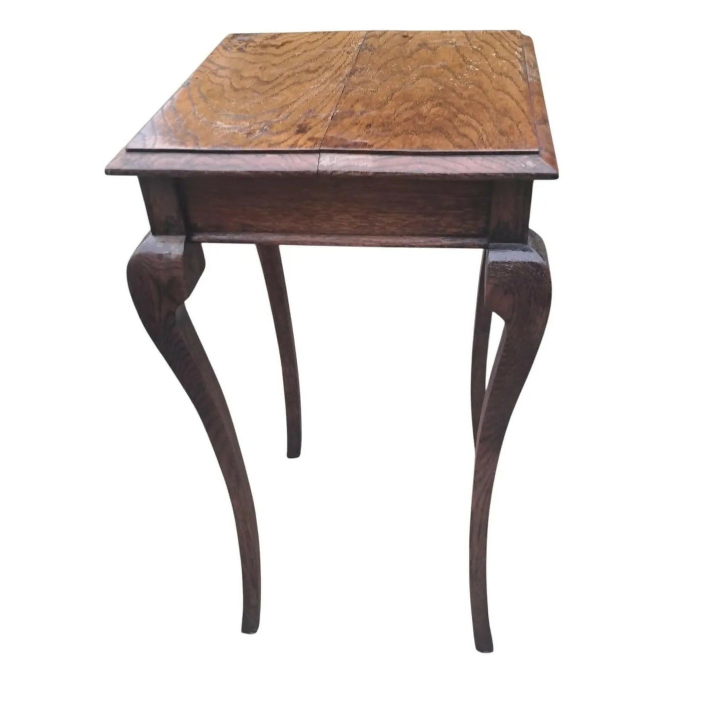 Antique Oak French tall side table