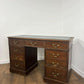 Victorian Oak Twin Pedestal Kneehole Desk