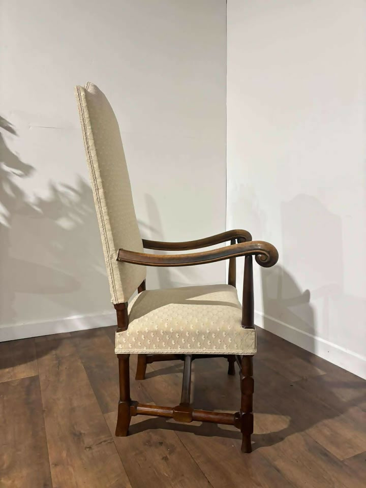 Early 20th Century Oak Framed Hump Back Side Chair