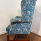 Vintage Wingback Armchair & Matching Footstool