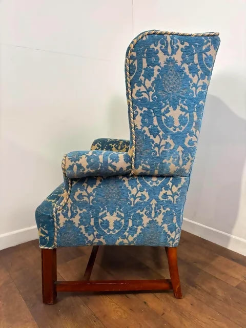 Vintage Wingback Armchair & Matching Footstool