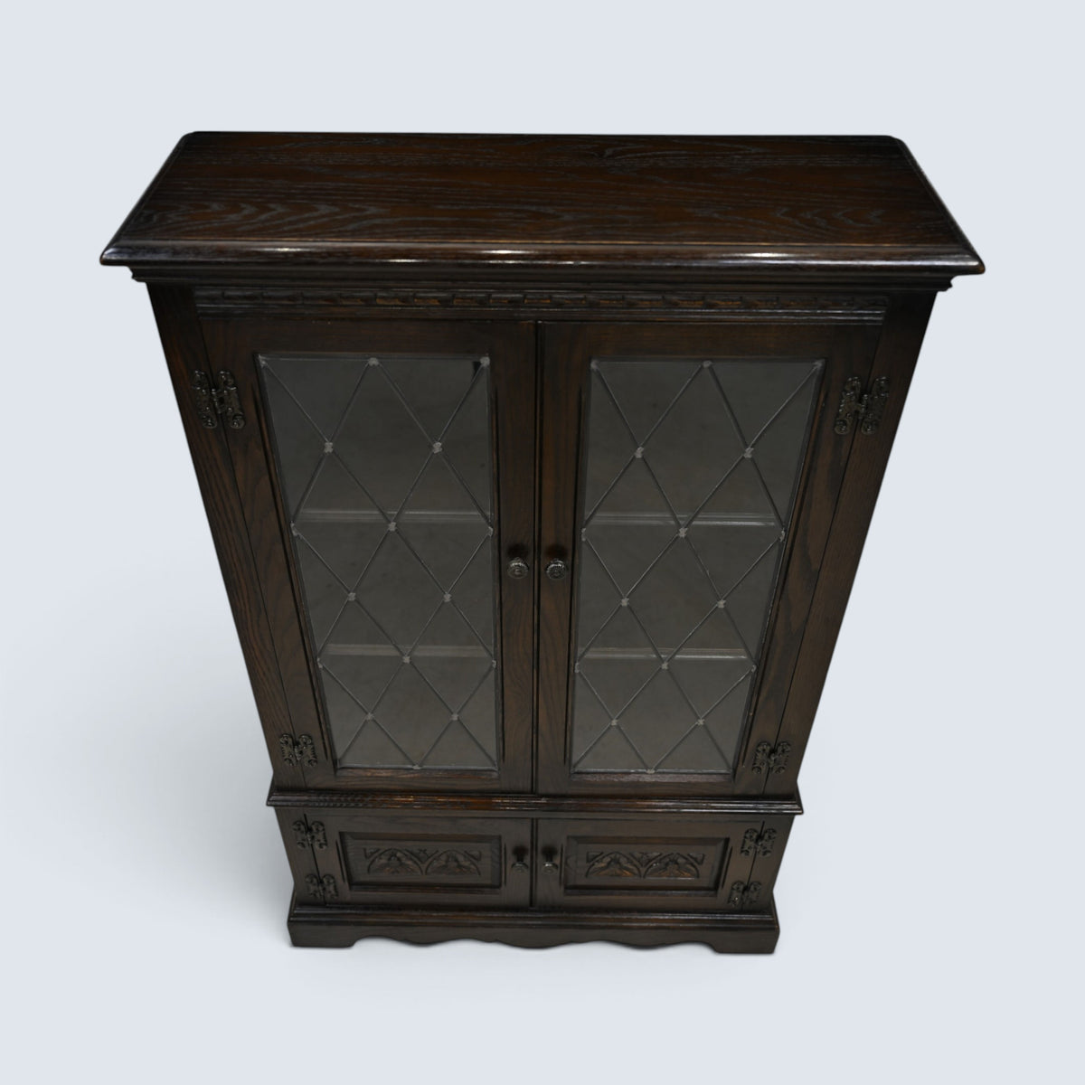 Old Charm Glazed Bookcase/Display Secret Drawer Model 2083 FREE UK Delivery*